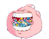 Majin Buu eating candy